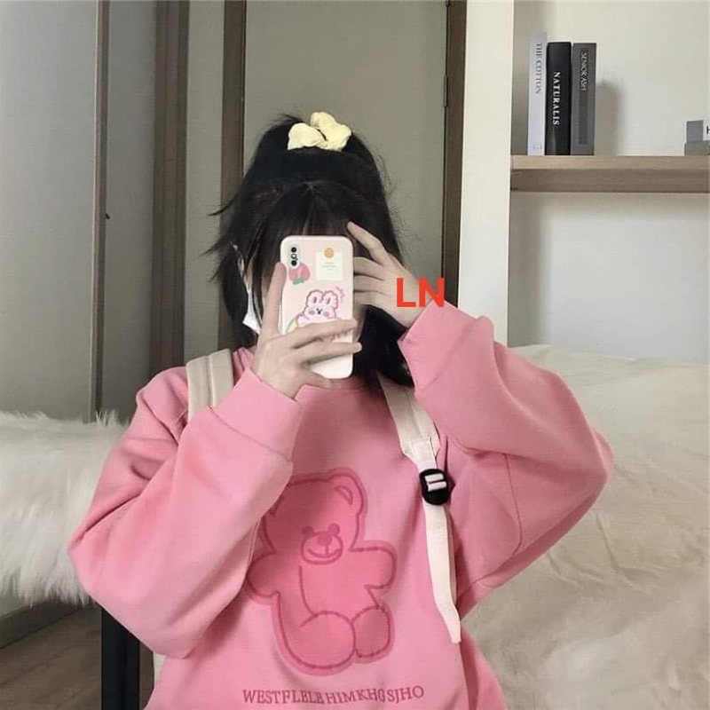 Áo nỉ bo chữ gấu LN11