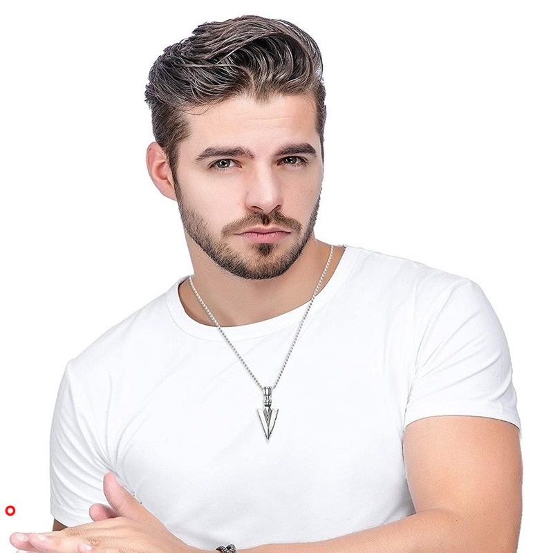 Vòng cổ unisex mạ vàng/bạc mặt hình mũi tên