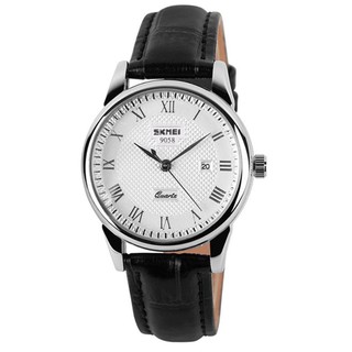 Đồng hồ nữ dây da skmei sk9095 đen