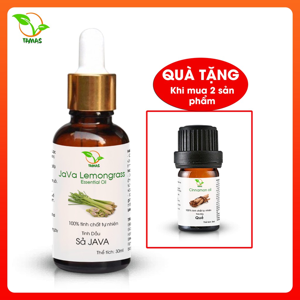 Tinh dầu Sả Java nguyên chất chai 30ml TAMAS, Tinh dầu thơm phòng, khử mùi, giải stress, xua đuổi muỗi và côn trùng