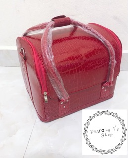 Cốp da để đồ nail, phun xăm, mỹ phẩm size 32*21*26cm.