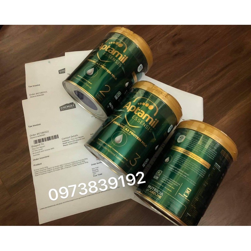 Sữa Aptamil Essensis Organic A2 Úc 900g date 2024/2025 mẫu mới!