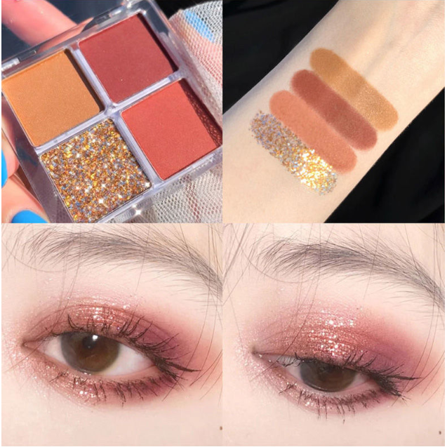 Bảng Phấn Mắt 4 Màu Sắc Ánh Kim Lấp Lánh Chống Thấm Nước | BigBuy360 - bigbuy360.vn