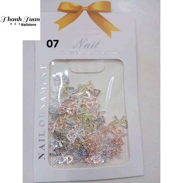 Charm nail cao cấp, Charm gắn móng túi đủ loại bướm nơ trái tim... - Phụ kiện nail