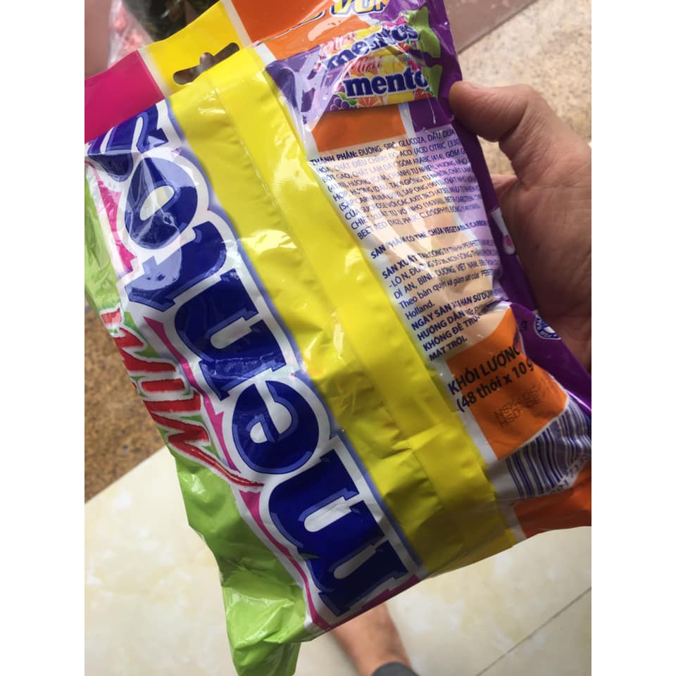 [Mã 66FMCGSALE hoàn 8% đơn 500K] Kẹo mini mentos cầu vồng 48 cái x 10 gr