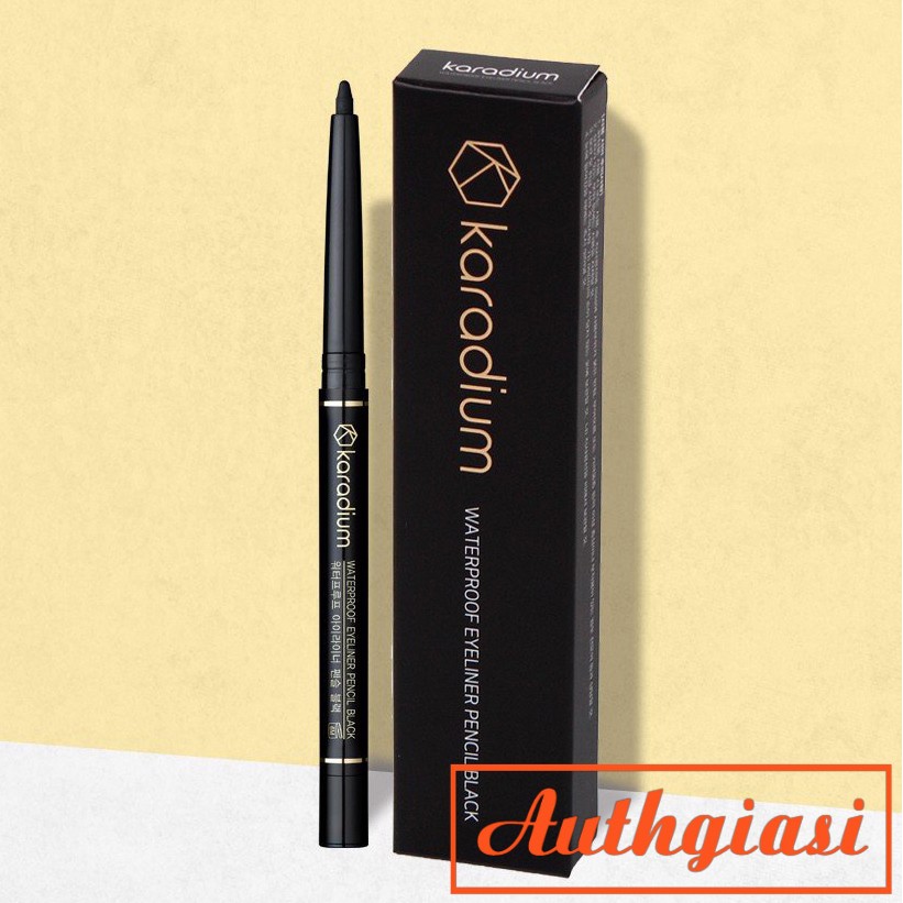 Chì kẻ mắt chống trôi Karadium Waterproof Eyeliner Pencil Black vỏ Đen