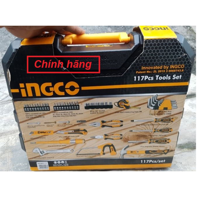 ĐỒ NGHỀ INGCO Bộ 117 công cụ  HKTHP21171 (Cam kết Chính Hãng 100%)