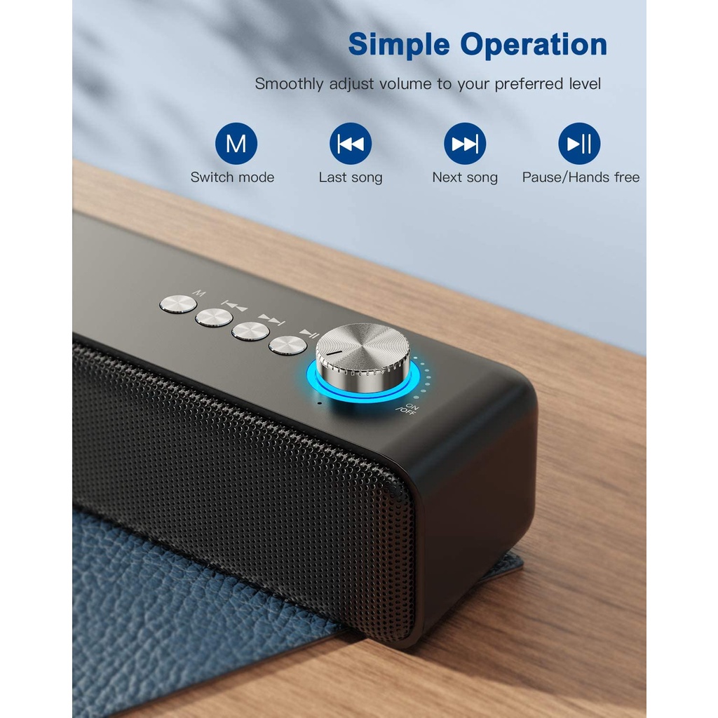 Loa Soundbar Bluetooth Lenrue A35 âm thanh vòm sống động, kết nối Điện thoại, máy tính, Laptop, Smart TV