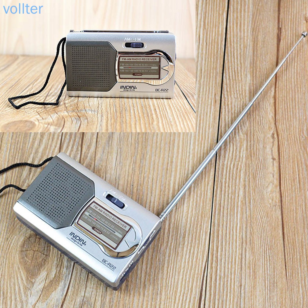 VOLL Battery Powered Ourtdoor Portable Telescopic Antenna Radio Pocket Stereo Receiver