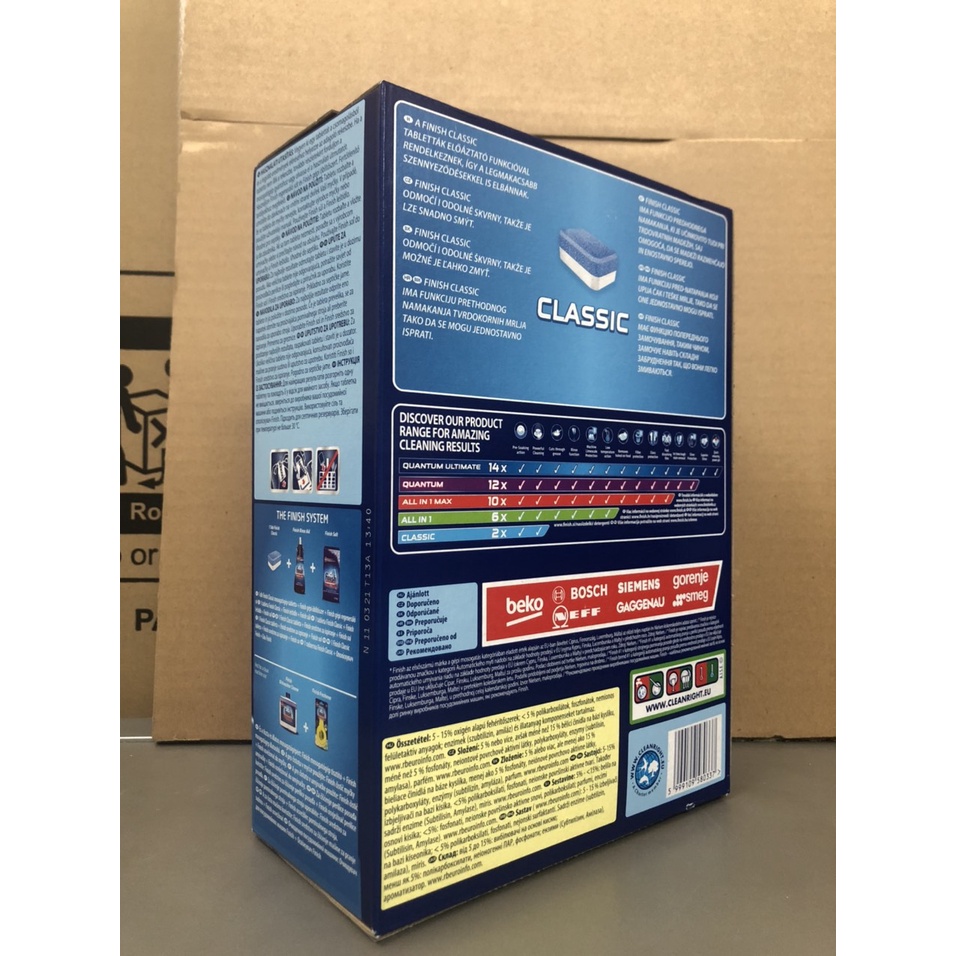 Viên rửa bát Finish Classic 110 viên/ hộp