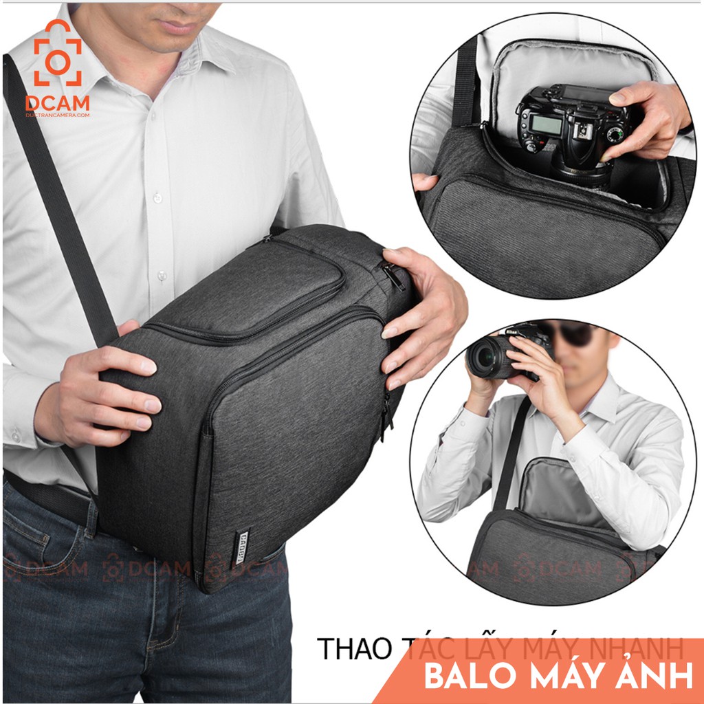 Balo máy ảnh Caden THAO TÁC NHANH - CHỐNG NƯỚC 100%