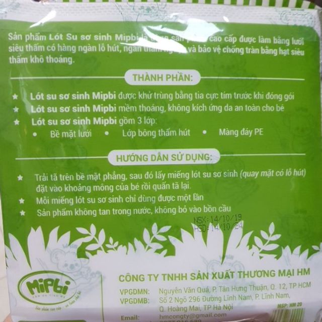 Gói lót xu Mipbi 30 tờ