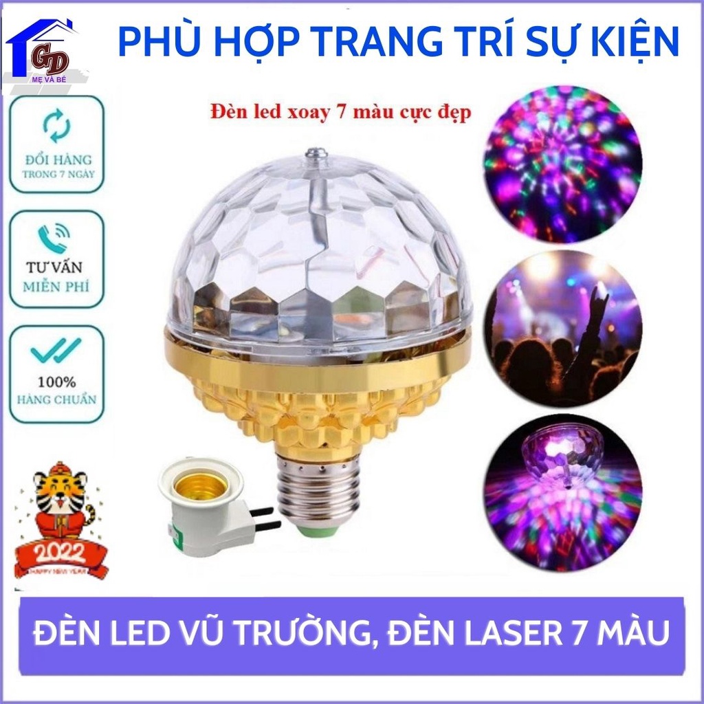 Đèn Led Vũ Trường, Đèn Laser 7 Màu, Vũ Trường, Bar, Sân Khấu, Dân Bay -Nhiều Hiệu Ứng Tia Chớp Nhấp Nháy, Đổi Màu
