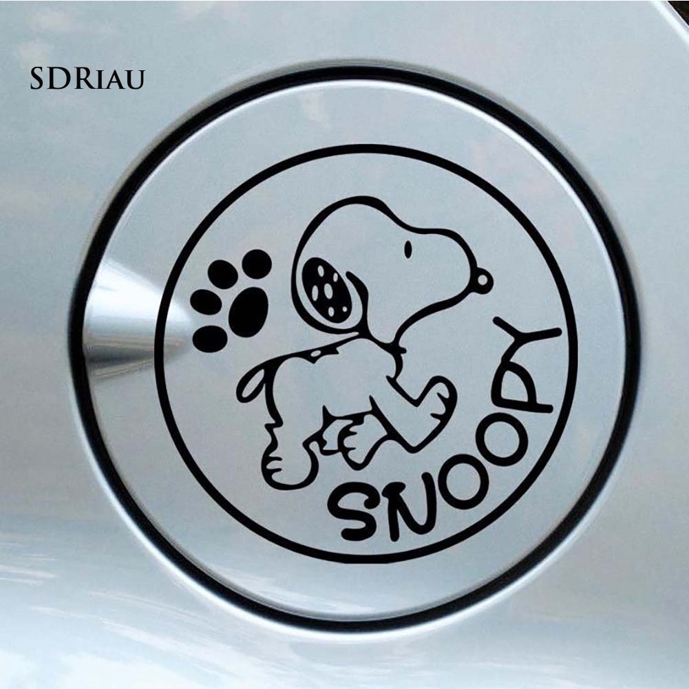 Đề can hình chó Snoopy hoạt hình đơn giản đáng yêu trang trí thân & cửa sổ xe hơi