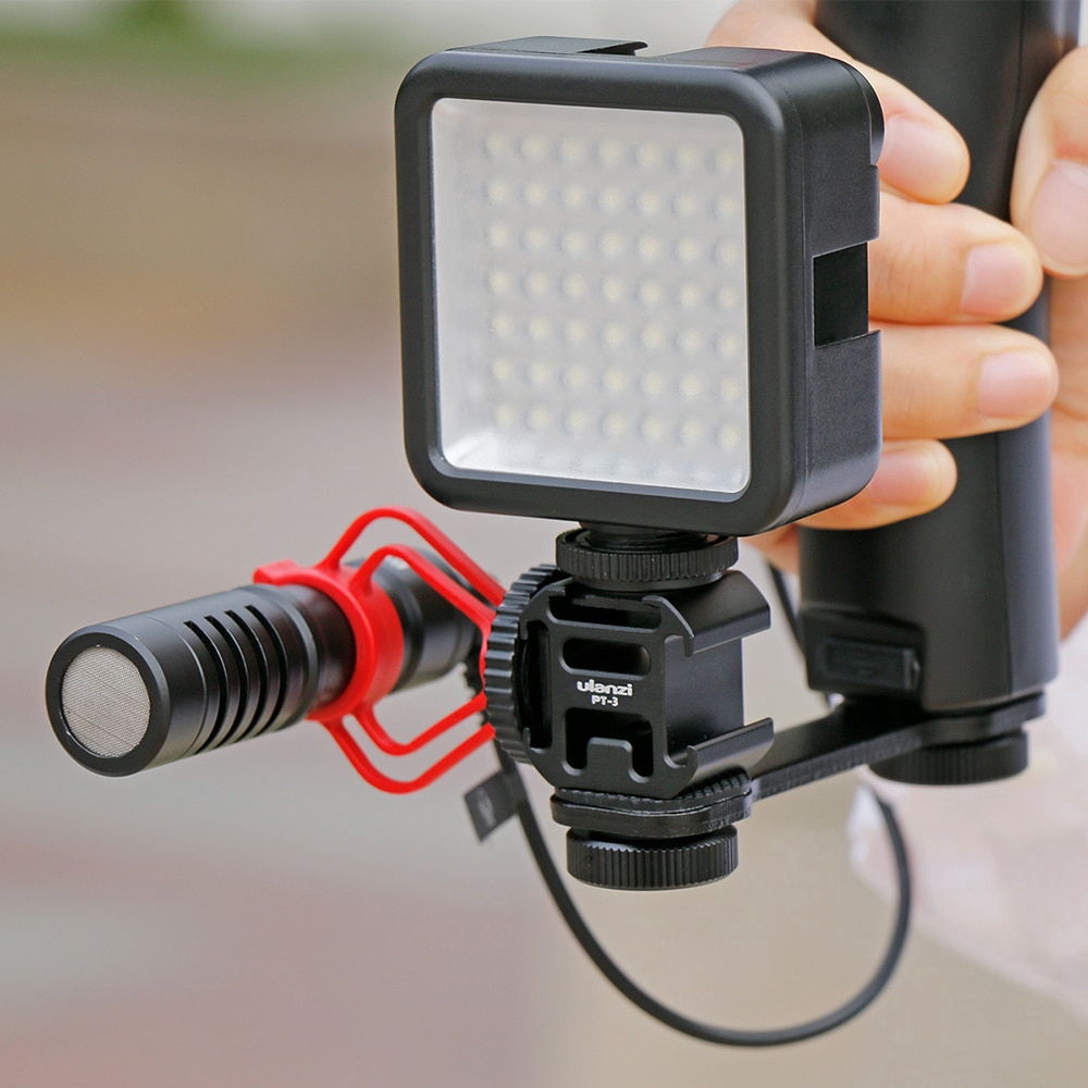 Ulanzi on-camera LED Video Light w cài đặt Boya BY-MM1 Microphone cho Zhiyun Mịn 4 / DJI Osmo 2 / Feiyu Vimble 2