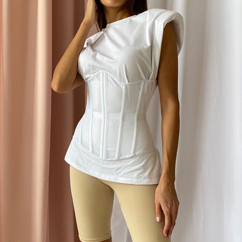 Áo corset định hình eo phối ren xuyên thấu gợi cảm cho nữ | BigBuy360 - bigbuy360.vn