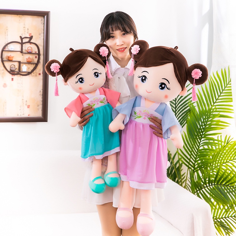 Búp Bê Công Chúa Anna Mặc Váy Hán Phục Nhồi Bông Dễ Thương