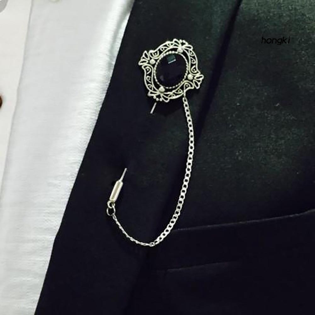 Ghim cài áo thiết kế tua rua đính đá nhân tạo thời trang