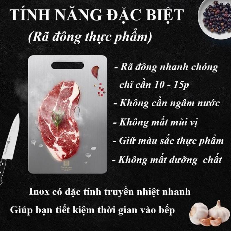 Thớt inox 201/304 Foodcom sạch sẽ, dễ dàng vệ sinh, an toàn cho người sử dụng