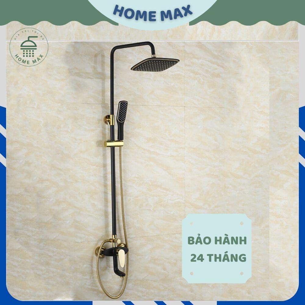 Bộ sen cây tắm đứng nóng lạnh, phủ nano đen chống bám bẩn, bát sen tăng áp bảo hành chính hãng 2 năm