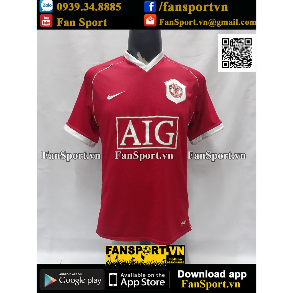Áo đấu bóng đá Manchester United 2006-2007 home shirt jersey red 146814 Nike