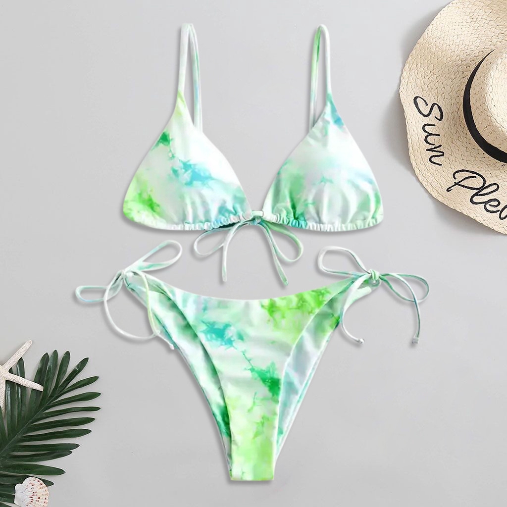 Bộ bikini màu gradient có đệm nâng ngực thời trang cho nữ | BigBuy360 - bigbuy360.vn