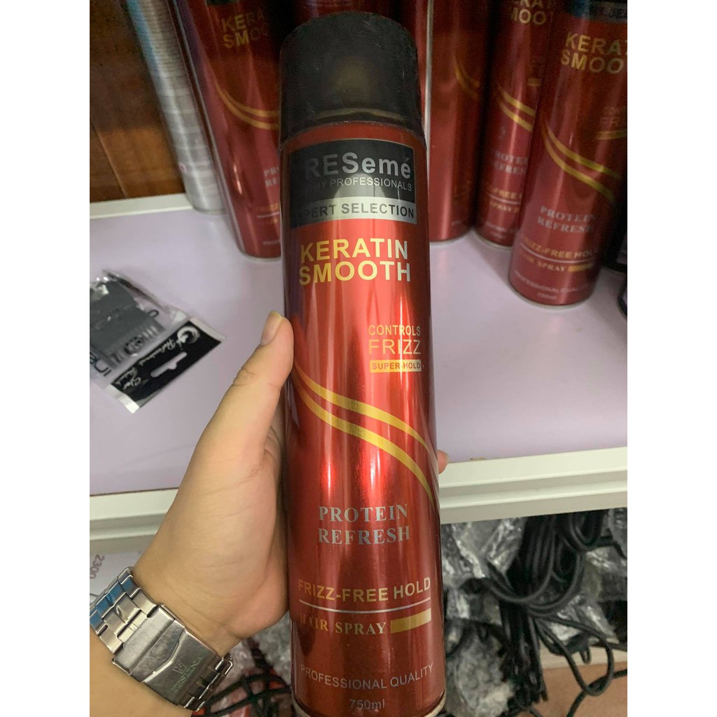 Gôm xịt tóc Tresemme Keratin Smooth hair spray