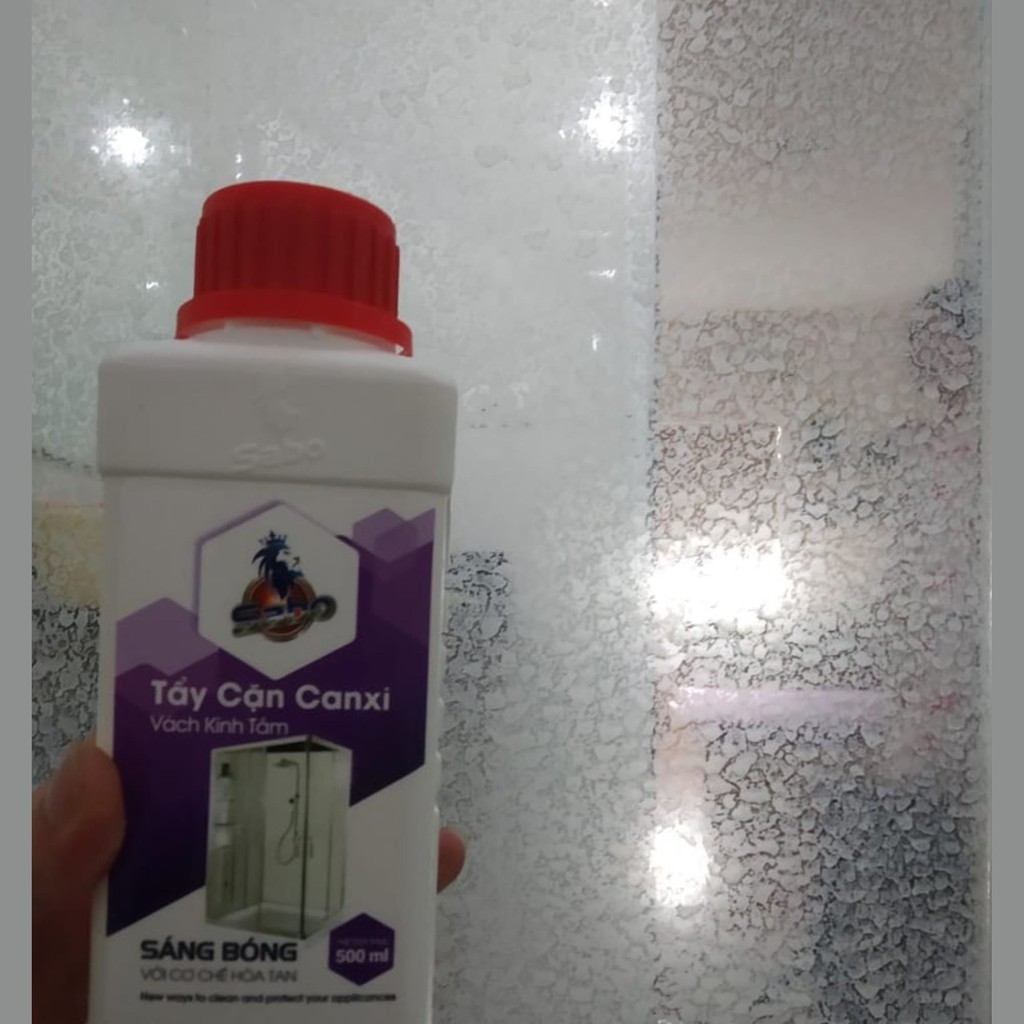 [Chuyên dụng] Tẩy Cặn Canxi, vách kính nhà tắm, nhanh,sạch gấp nhiều lần với tẩy rửa thông thường Sabo-K 1 Lít