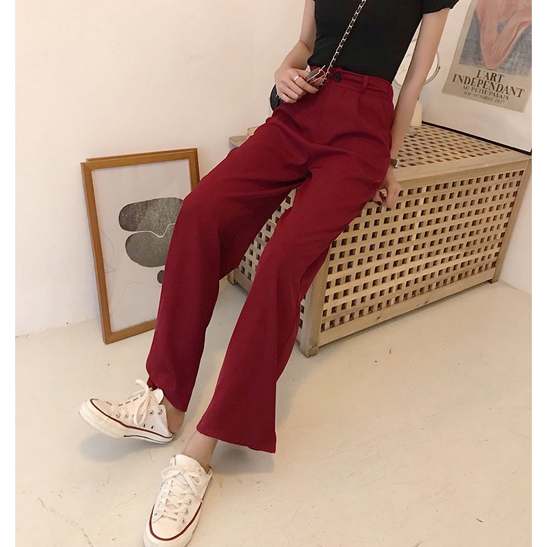 SUXI Quần Dài Lưng Cao Thiết Kế Mới Cho Phái Nữ