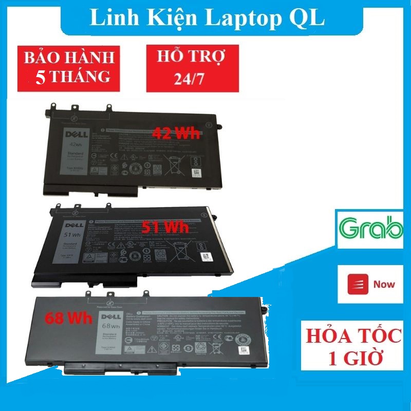 Pin Laptop Dell Latitude 5280 5480 5580 5490 5491 5495 5290 GJKNX 93FTF 3DDDG