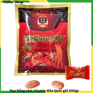 Kẹo Hồng Sâm Hàn Quốc 200g (Korea Red Ginseng Vitamin Candy)