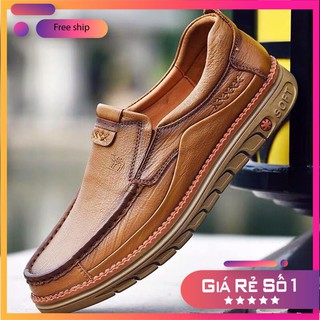 diemmy956377 - ( LTTP ) [Bảo hành 1 năm] Giày lười nam da bò cao cấp, đế cao su