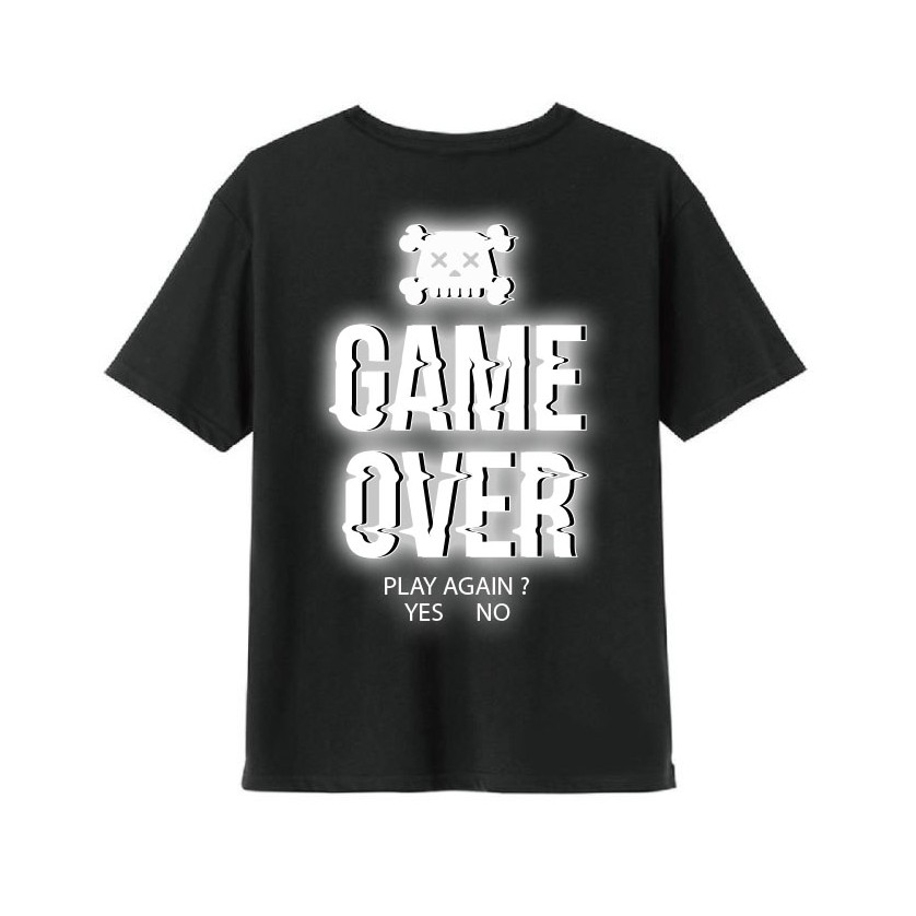 Áo phông phản quang, áo unisex GAME OVER phản quang, cực chất ,cực đẹp,cực mát