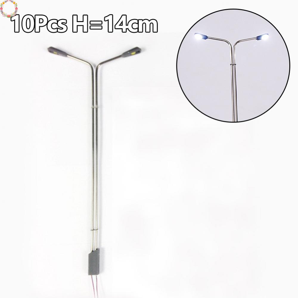 Set 10 Mô Hình Đèn Đường 14cm Ánh Sáng Trắng