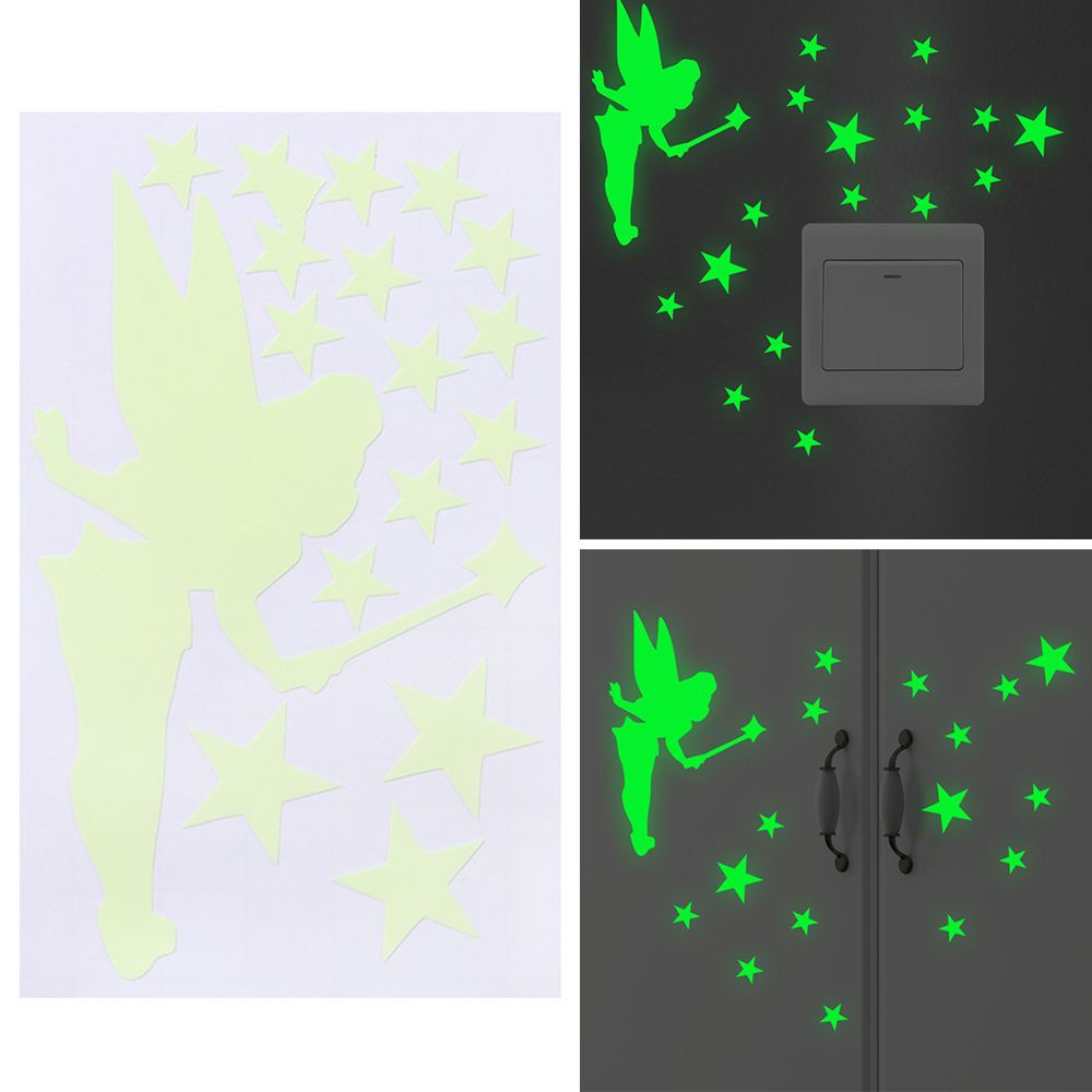 Miếng Dán Đề Can Dạ Quang Họa Tiết Mèo Hoạt Hình Trang Trí Công Tắc