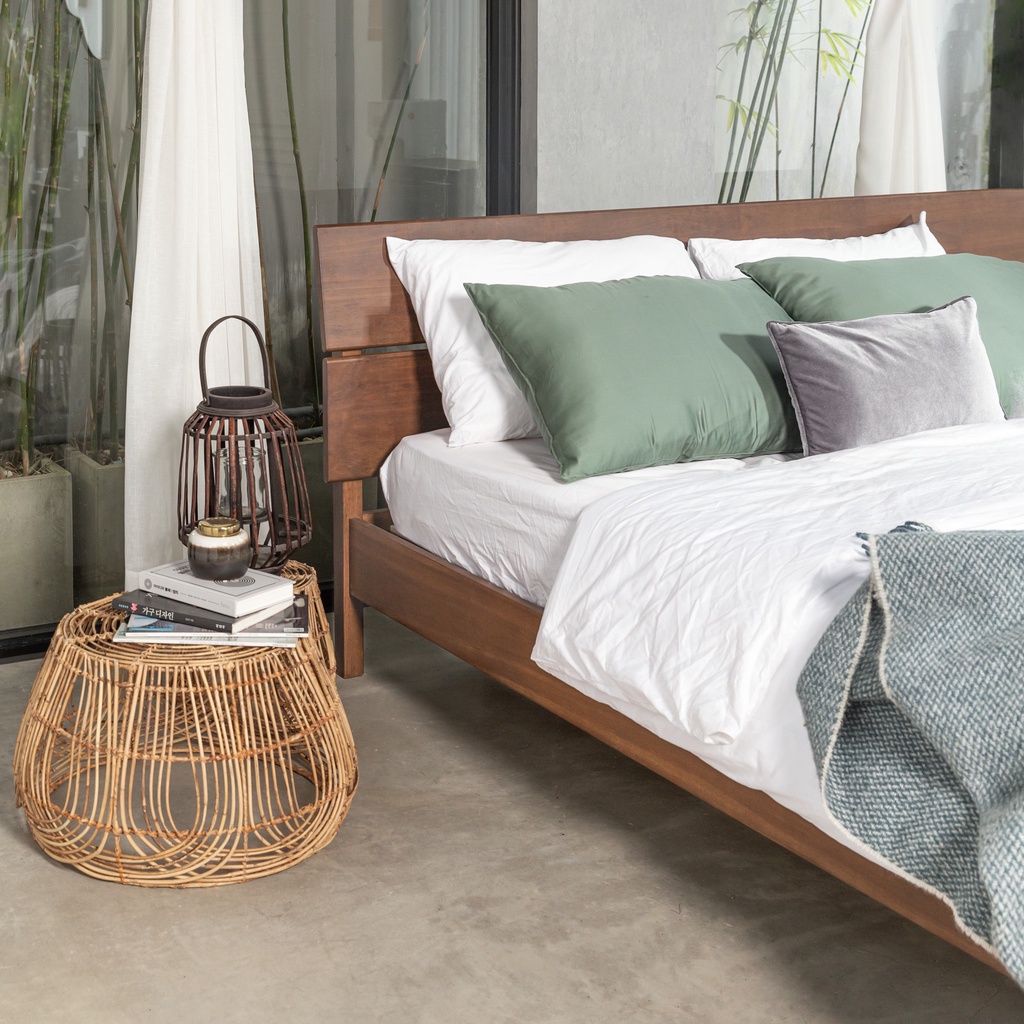Giường Ngủ Gỗ Tràm MOHO VLINE 601 Màu Nâu