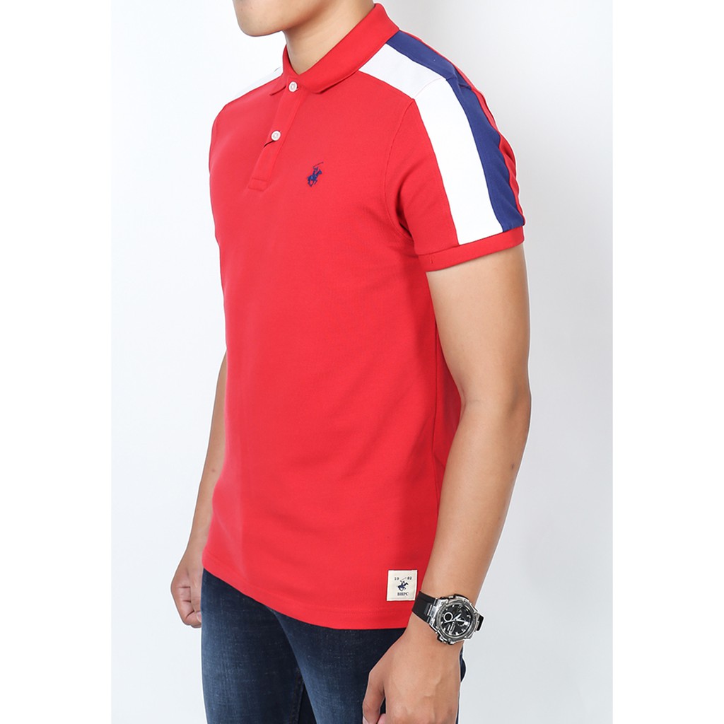 Áo thun có cổ Beverly Hills Polo Club màu đỏ đậm - MAPN0005