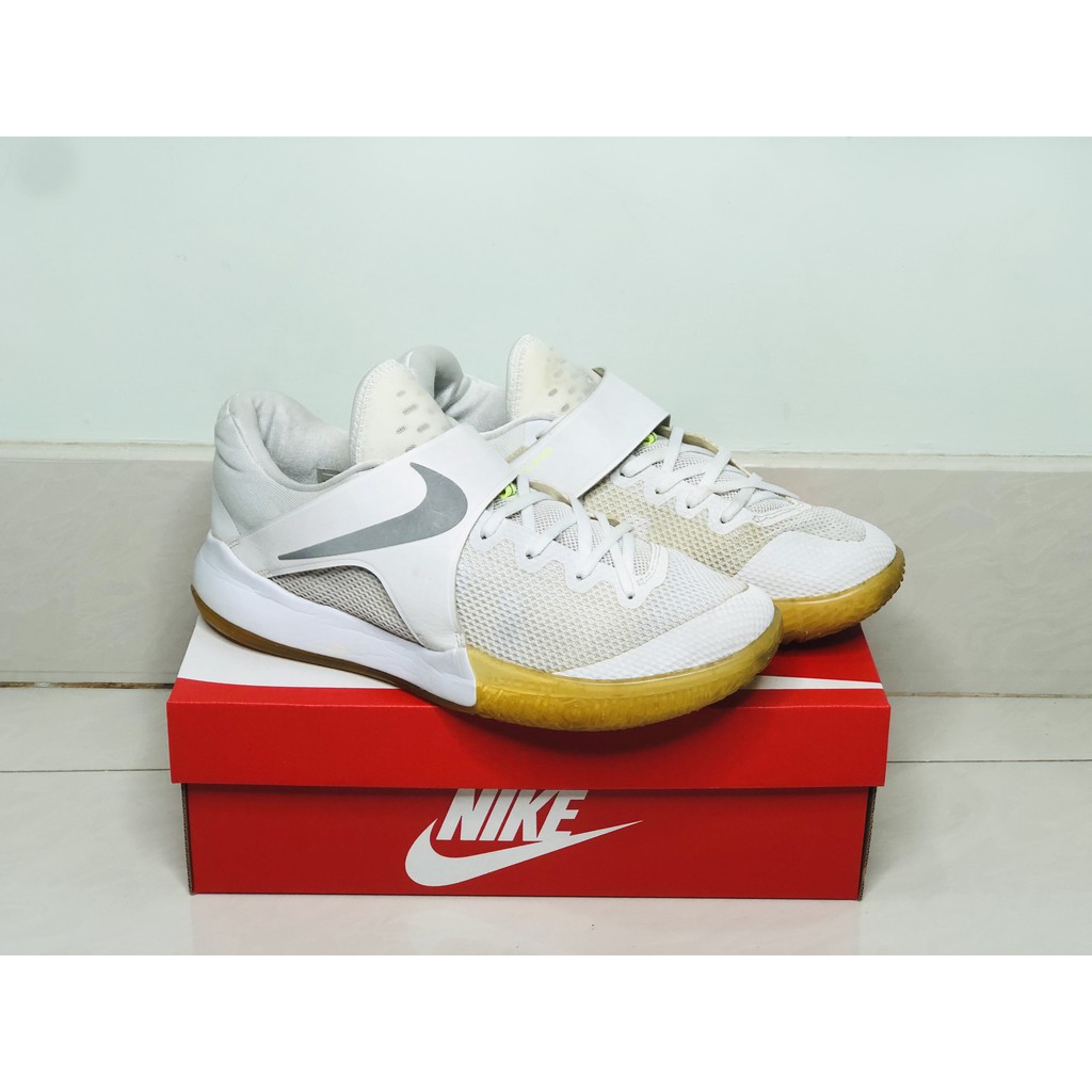Giày Bóng Rổ Real 2Hand Nike Zoom Live EP White Reflect Silver Volt - Size 44