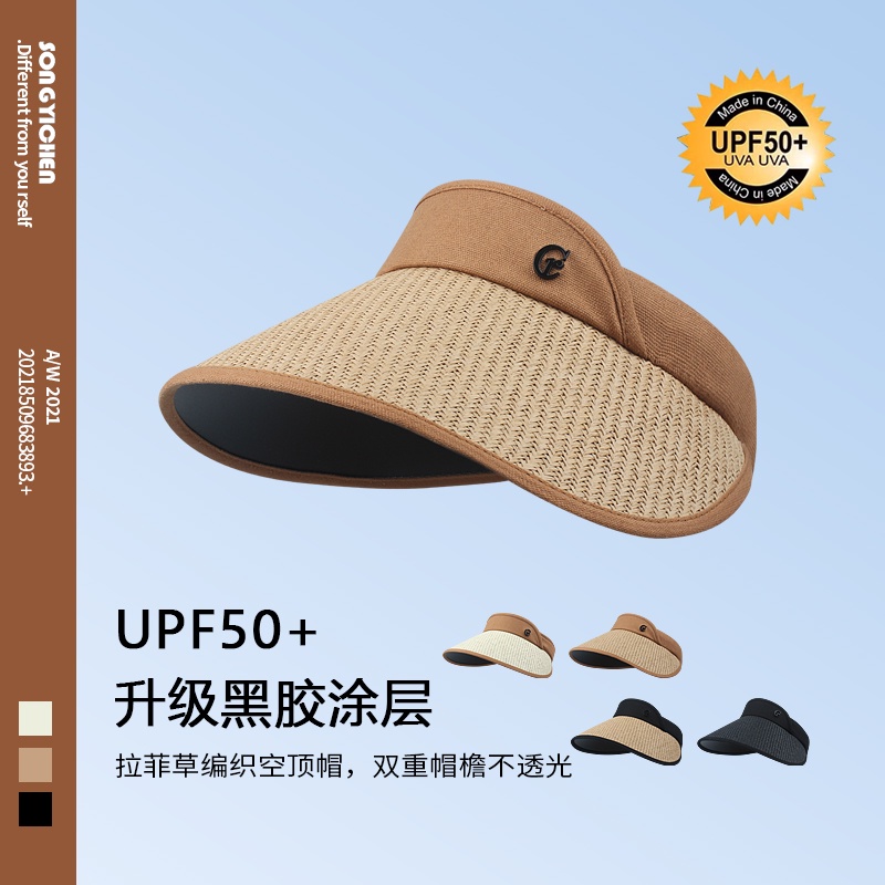 Mũ cói vành rộng hở chóp chống tia uv thời trang mùa hè cho nữ