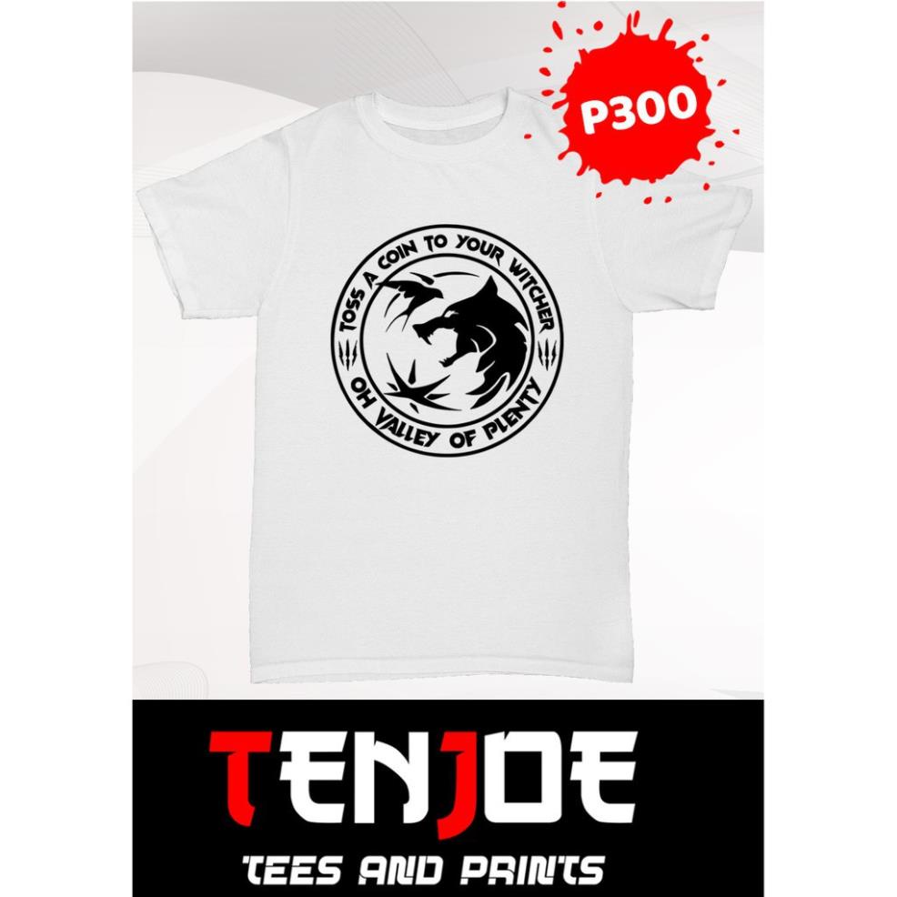 (SALE 50%)Áo thun Anime The Witcher-Toss a coin to your Witcher WhiteShirt cực đẹp giá rẻ