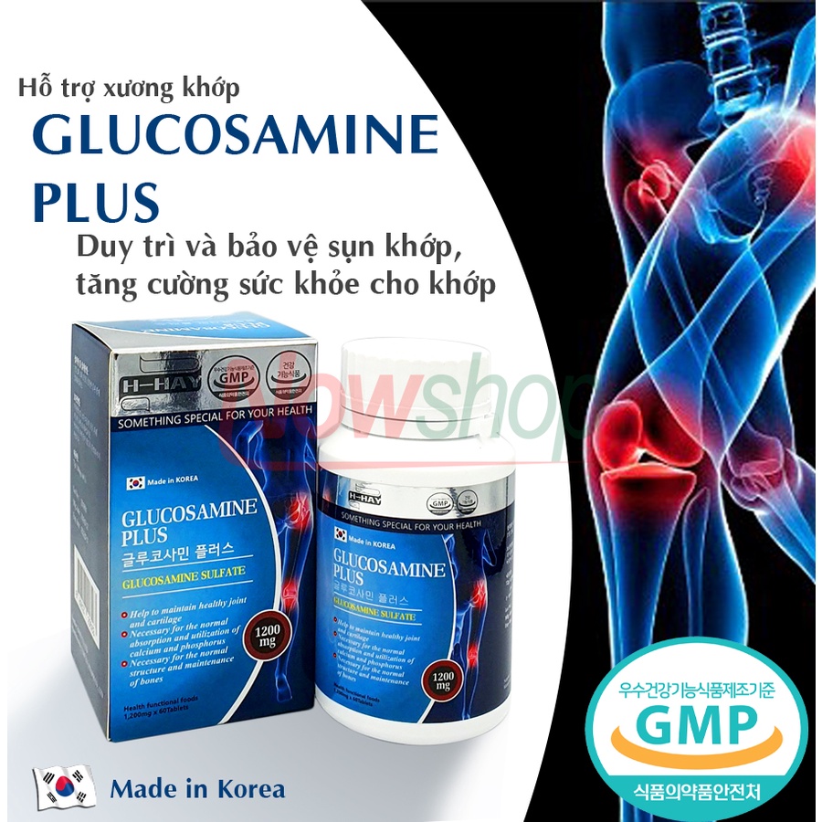 Viên Uống Bổ Khớp Glucosamine Plus Nhập Khẩu Chính Hãng Hàn Quốc Giúp Duy Trì Và Bảo Vệ Sụn Khớp Tăng Sức Khỏe Cho Khớp