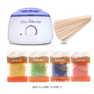 Máy nấu sáp wax nóng pro 100 nồi nấu sáp wax tẩy lông chuyên dụng tặng kèm sáp và que gỗ