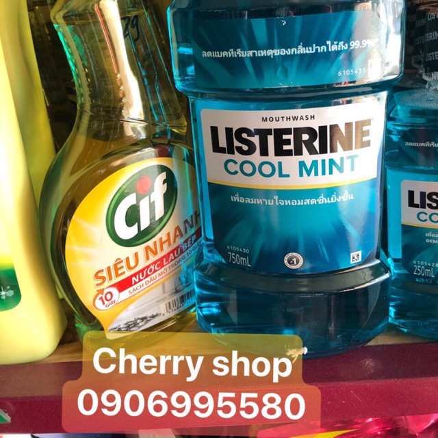 Nước súc miệng Listerine Cool Mint chai 750ml