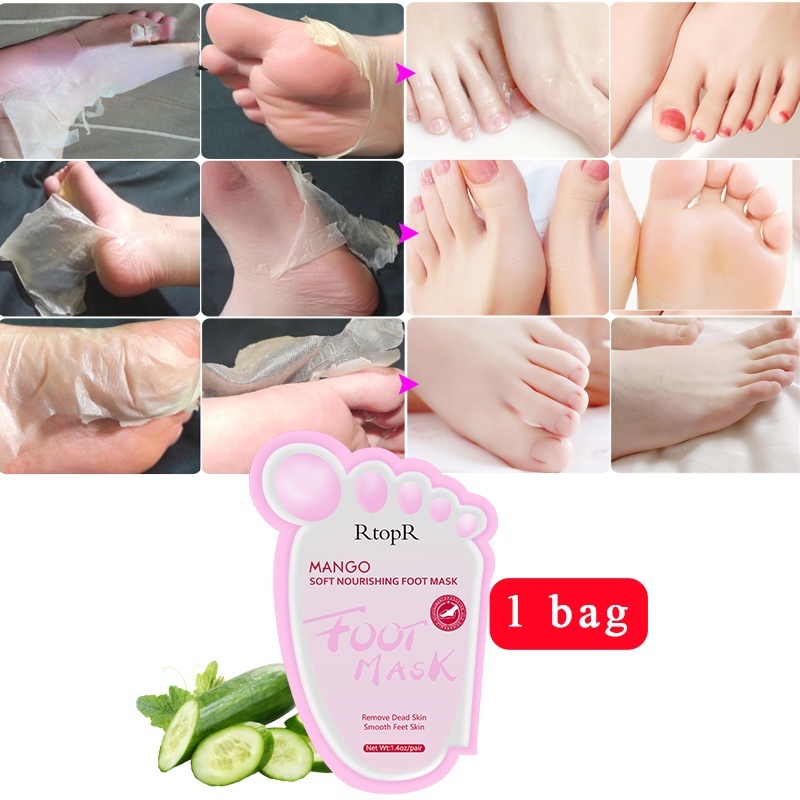 1 Cặp Mặt Nạ Chân Tẩy Tế Bào Chết Chiết Xuất Xoài Dưỡng Ẩm Làm Trắng Da Chân