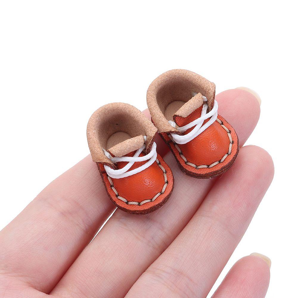 Giày Búp Bê Da Bò 6 Màu Tự Chọn Cho Búp Bê 1 / 11 OB11