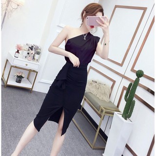 Áo lụa chéo 1 bên - AK - UT