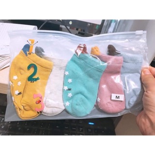 Set 5 đôi tất trẻ em Baby túi zip