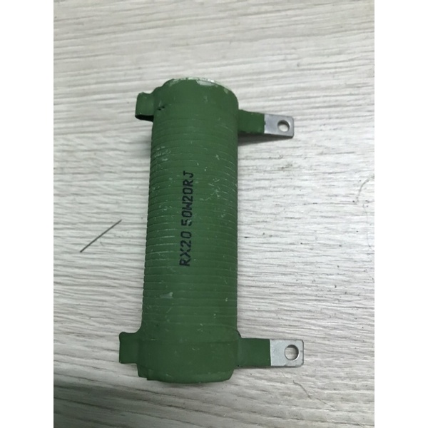 RX20-50RJ50W Điện trở sứ xanh 50R 50W 50RJ L90xD28xd15mm  Mã: RX20-50W50RJ