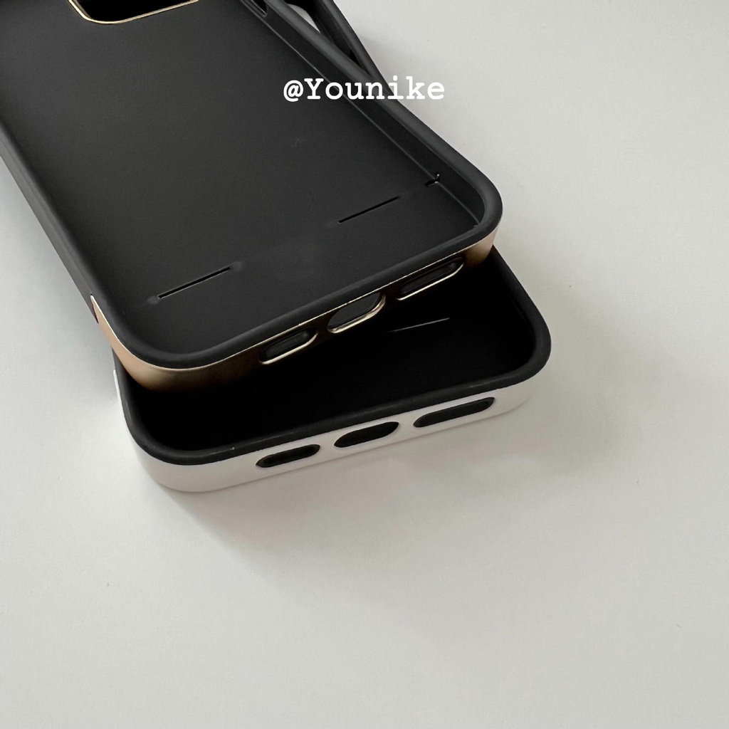 Ốp điện thoại cặp màu vàng đen phong cách tối giản cho iPhone 13pro / 12promax 11 / xr X