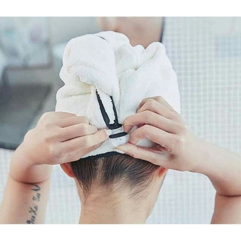 Khăn cuốn khô tóc siêu tiện lợi